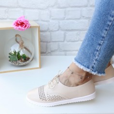 Pantofi casual Tereza Beige 2